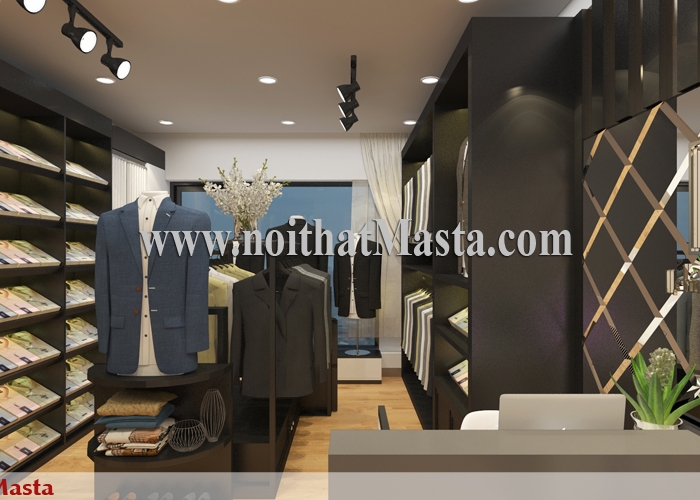 Thiết kế nội thất cửa hàng thời trang veston anh Tú - Cầu Giấy